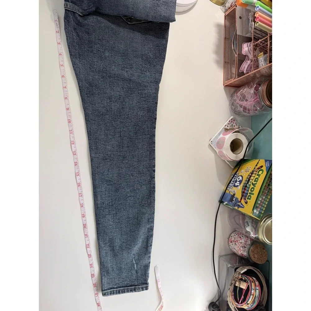 Old Navy Rockstar Super Skinny High Rise Jeans Distressed Blue Petite Size 8 - Picture 10 of 10